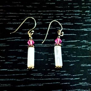 Genuine Swarovski Pink Crystal Earrings